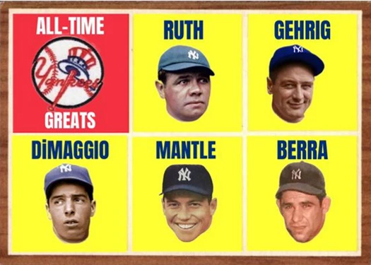 BABE RUTH LOU GEHRIG MANTO YOGUI BERRA JOE DIMAGGIO 62### COMPRA 5 OBTÉN 1 GRATIS Foto 1 de 1