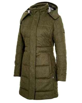 JAGDHUND Damen Loden-Steppmantel - Hohenzell -  oliv  (100% Wolle) - Bild 1 von 4