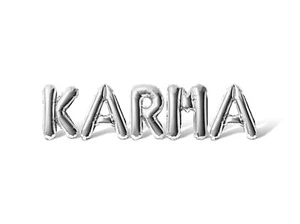 KARMA Letter Script Balloon Banner - Birthday Party Supply Decorations - Picture 1 of 55