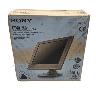 Wow NEW OLD STOCK! SONY SDM-M81 TFT LCD Color Display Monitor 18.1" inch Screen - Image 1 of 4