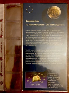 Leuchtturm Optima Bogen M für 2 Euro 5 Münzen Deutschland 10’E.M.U. 2009 - Bild 1 von 2