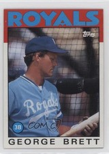 1986 Topps Wax Box Bottom George Brett #C HOF