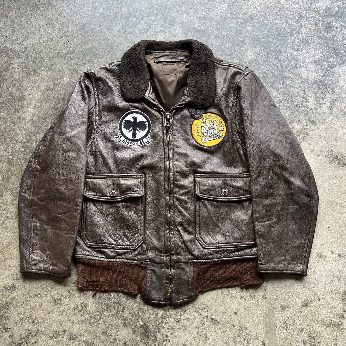 Military Leather Flight Jacket In Vintage Outerwear Coats Military Leather Flight Jacket In Vintage Outerwear Coats