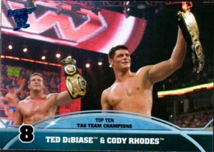 2013 Topps Best of WWE Top 10 Tag Team Champions #8 Ted DiBiase & Cody Rhodes - Imagen 1 de 2