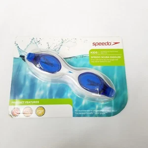 Speedo Kids Scuba Giggles Goggles Blue UVA UVB Speed Fit Latex Free Ages 3-8 - Picture 1 of 3