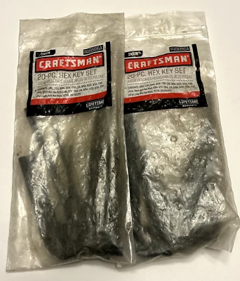 CRAFTSMAN 946696A  2 Packets / 20-PC Hex Key Set - New - Image 1 of 2