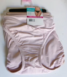 3 Radiant by Vanity Fair String Bikini Style SQTZ/BG/BL Size 7 Black beiges - Picture 1 of 3