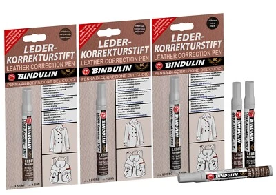 Leder-Korrekturstift 3 Farben zur Auswahl - Leder Ausbesserungsstift - Bindulin