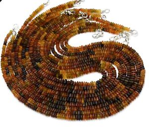Natural Gem Multi Tourmaline 4 to 5mm Rough Unpolished Square Beads Necklace 16"