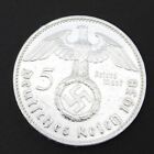 One Nazi Germany 5 Reichsmark 90% Silver Coin - 1936-1938 - Large Swastika