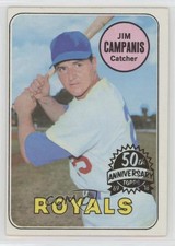 2018 Topps Heritage 1969 Buybacks Jim Campanis (50th Anniversary Logo on Right)