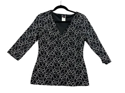 Top envolvente vintage Y2K para mujer XL negro encaje carrera Girlboss gótico Foto 1 de 4