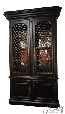 69061: MARGE CARSON Monumental Black Painted Finish China Cabinet - Image 1 of 4