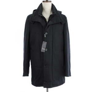 Tardia NWT Coat w/ Removable Hood Size 56 (US 2XL) in Navy 100% Wool - Picture 1 of 17