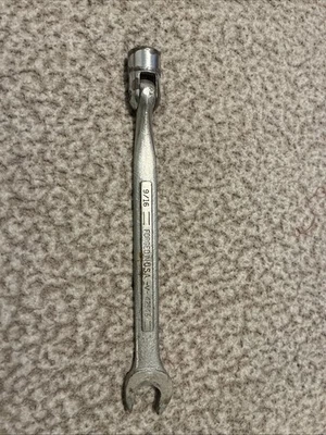 Vintage Craftsman 9/16" Socket Flex Head Combination Wrench V 42543 12 Point USA - Image 1 of 4