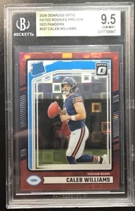 2024 Donruss Optic Preview Caleb Williams RC Red Pandora Prizm BGS 9.5 Gem Mint - Picture 1 of 2
