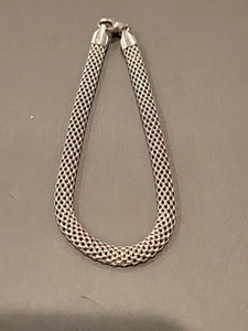 Italy 925 Sterling Silver Mesh Link Bracelet 7" - Picture 1 of 3