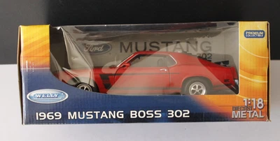 WELLY PREMIUM 1:18  1969 Red Ford Mustang Boss 302 - Image 1 of 4