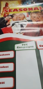 Large 20th Century Fox Advertising Poster For Christmas/seasonal Films 1.2mts X - Picture 1 of 8