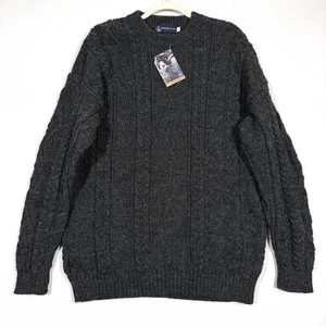 Suéter JM Cooper Para Hombres XL Lana Británica Pescador Cable Tejido Grueso Pullover Nuevo con Etiquetas - Imagen 1 de 14