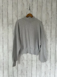 about:Blank Para Hombres Gris Cuello Simulado Sudadera Talla S Gran Tamaño Hombro Caído - Imagen 1 de 8