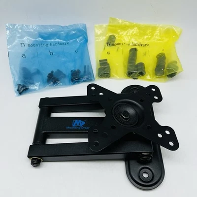 UL Listed Full Motion Monitor Wall Mount TV Bracket for 10-26Inch LED LCD Flat S - Image 1 of 4