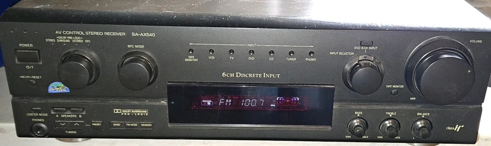 Technics SA-AX540 AV Control Stereo Receiver Dolby Pro Logic  - Image 1 of 4