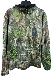 Mossy Oak Obsession Mens Camouflaged Scent Control Hunting 1/2 Zip Hoodie Size M - Picture 1 of 5