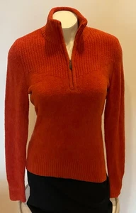 ExOfficio Pullover Damen orange super weich Plüsch 1/4 Reißverschluss Gr. S Top - Bild 1 von 7
