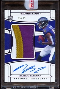 2021 National Treasures Rashod Bateman RPA RC Patch Auto Purple #/49 Rookie - Picture 1 of 2