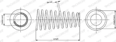 Resorte de suspensión SP2596 MONROE para MAZDA 626 V Station Wagon - Imagen 1 de 4