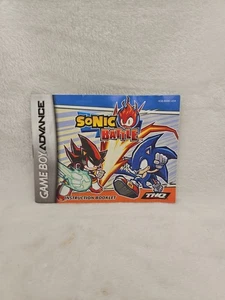Sonic Battle Nintendo Game Boy Advance Instruction Manual Booklet ONLY - Picture 1 of 3