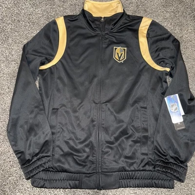 GIII 4HER Vegas Golden Knights Rhinestones FZ Track Jacket Women’s Sz M New Rare - Image 1 of 4