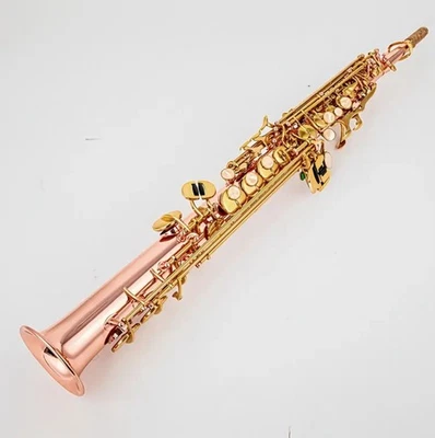 Profi Tenor Saxophon – Roségold, Handgravur, Goldene Tasten, Für Musiker - Bild 1 von 4