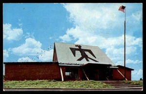 Postcard The Lodge, Indian City, U. S. A., Anadarko, Oklahoma - Picture 1 of 2