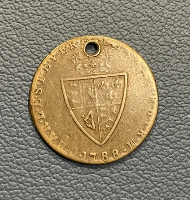 1788 BRITIAN TOKEN SPADE HALF GUINEA  George III by Charles Peverelle - Image 1 of 2