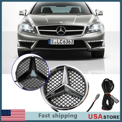 Front Grill Emblem Star Led Light Badge For Mercedes Benz W204 C250 GLK350 B200 Foto 1 de 4