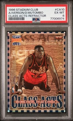 Stadium Club Class Acts D. Mutombo A. Iverson 1996 #CA10 refractor PSA 6 Foto 1 de 2