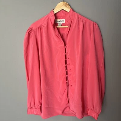 Blusa Vintage Diane Von Furstenburg Rosa Poliéster Años 80 Talla 16 {ff} Foto 1 de 4