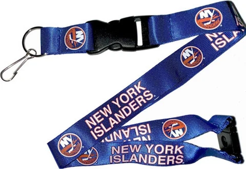 NEW YORK ISLANDERS BLUE Lanyard Keychain 2 Sided Rev W/Detachable Buckle NHL NEW Cover