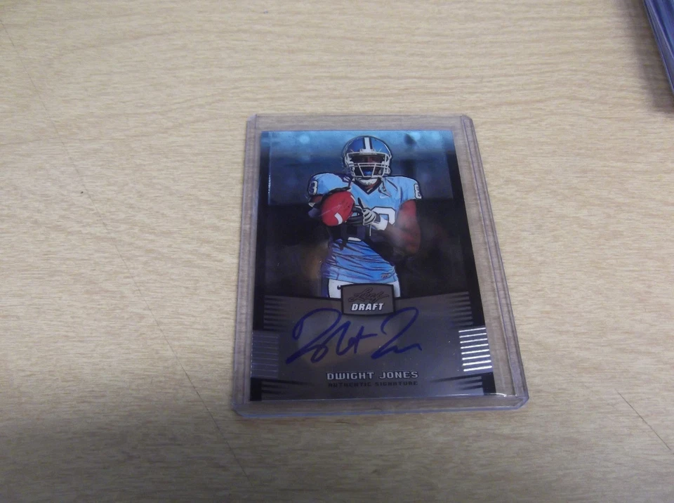 AUTO'D DWIGHT JONES 2012 LEAF DRAFT FB #DJ1 ROOKIE INSERT - Image 1 of 1