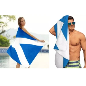 Towel Flag Scotland Pattern Bath Beach Large Soft Cotton Towel Gift 152 x 76cm - Picture 1 of 8