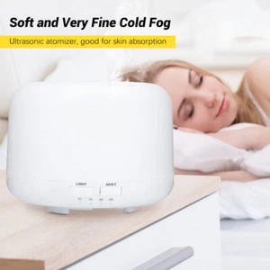 LED Night Light Aromatherapy Diffuser: Colorful Air Humidifier Oil Diffuser - Picture 1 of 12