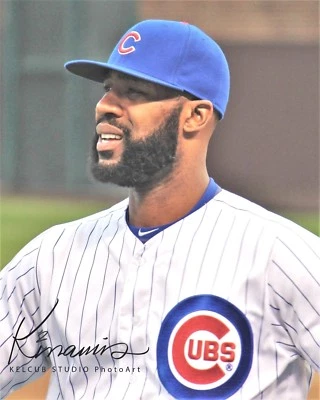 Original Jason Heyward Chicago Cubs Game Pic Var Size PhotoArt 2016 World Series - Image 1 of 4