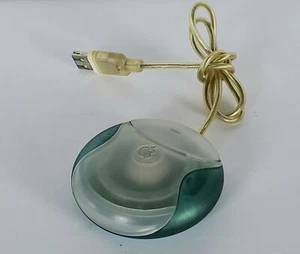 Apple M4848 USB Mouse bondi blue teal iMac 1998 iBook Power Mac G3 Hockey Puck - Picture 1 of 1
