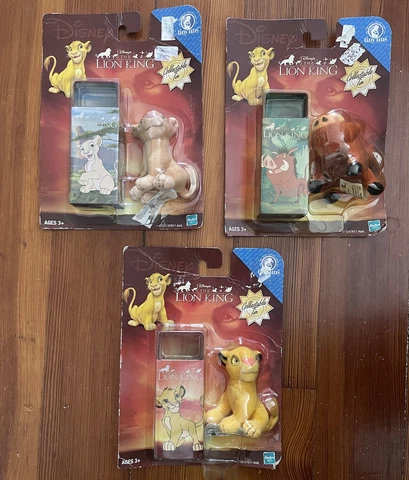 Vintage 2003 Disney The Lion King Lot of 3 Tiny Tins Pumbaa - Nala - Simba *NEW* Cover