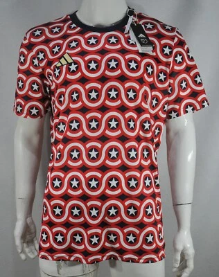 Camiseta Adidas MLS Para Hombre XL Calce Ajustado Marvel Capitán América Estampada Roja Nueva Con Etiquetas Foto 1 de 4