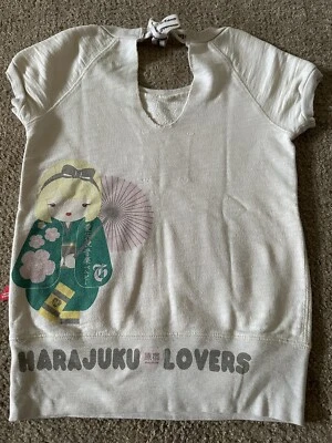 Girls Harajuku Top  (28/20) Vintage Y2K Kangaroo Pocket USA Runs SMALL - Image 1 of 4