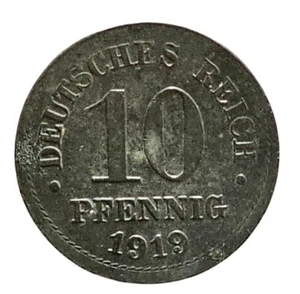 German Empire 10 Pfennig Coin | Deutsches Reich | Wilhelm II | 1919 - Bild 1 von 4