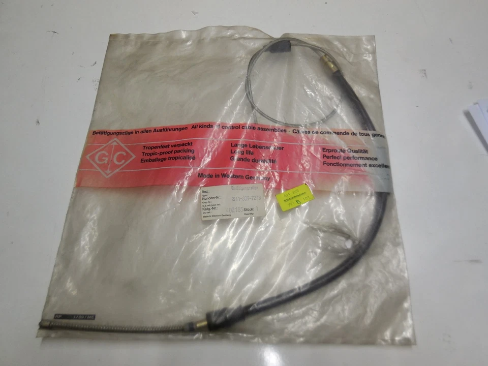 AUDI A80 1979-1987 COUPÉ CABLE FRENO TRASERO IZQUIERDO SISTEMA FRENO DE TAMBOR 811609721B Foto 1 de 1